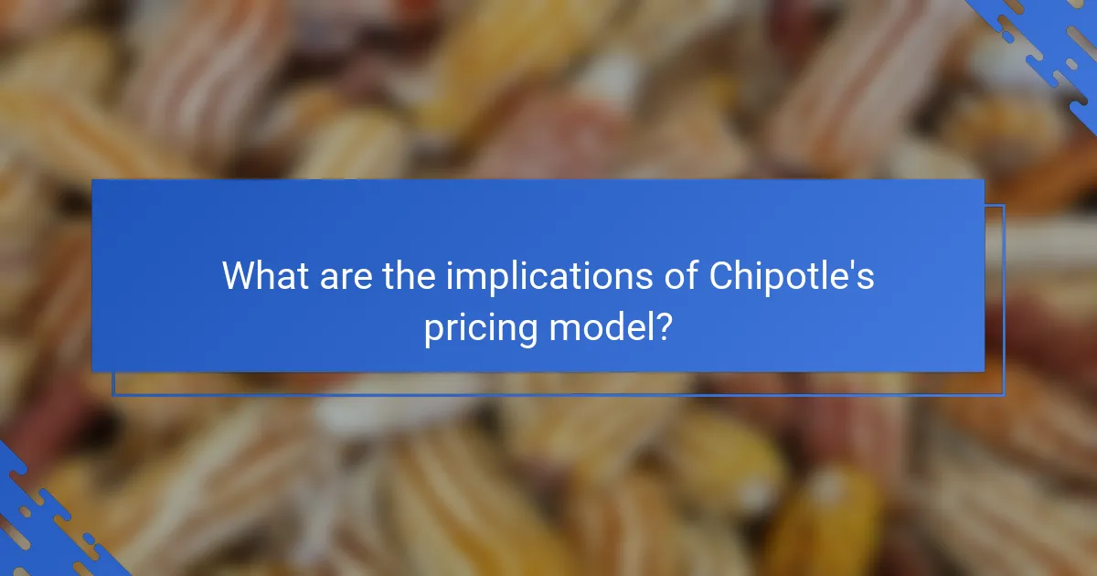 What are the implications of Chipotle's pricing model?